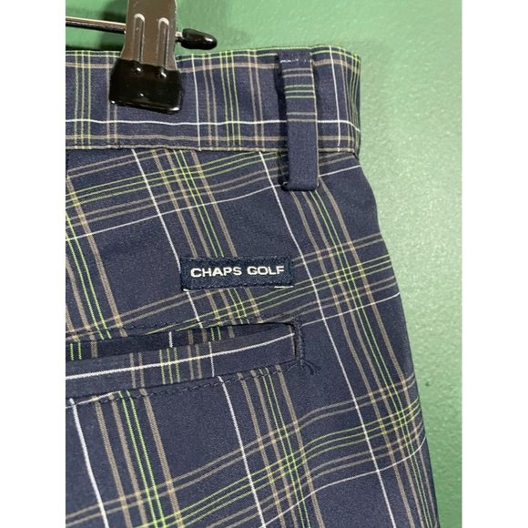 Chaps Golf - Blue/Grey/Green Plaid Shorts - Size 36 - Picture 5 of 6